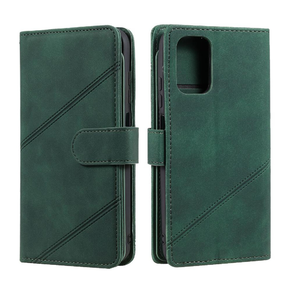 (Green) Case For Xiaomi Redmi Note 10S Magnetic Card Holder Kickstand Wallet Flip Folio Wristband Pu Leather Green 764762611330