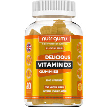 Lemon Flavoured Chewing Gum Vitamin D3 Bone and Muscle Support 60Pcs