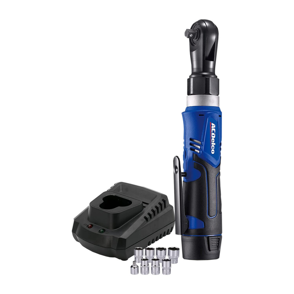 Acdelco Arw1209-Ps G12 12V Li-Ion 3/8" Cordless Ratchet Wrench Kit + Socket Set 4716872181025