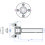 Cubo e eixos de ponta Quad e trailer ATV 4 pinos 4 polegadas PCD 35x35mm 1500kgs (conjunto de 4) 7