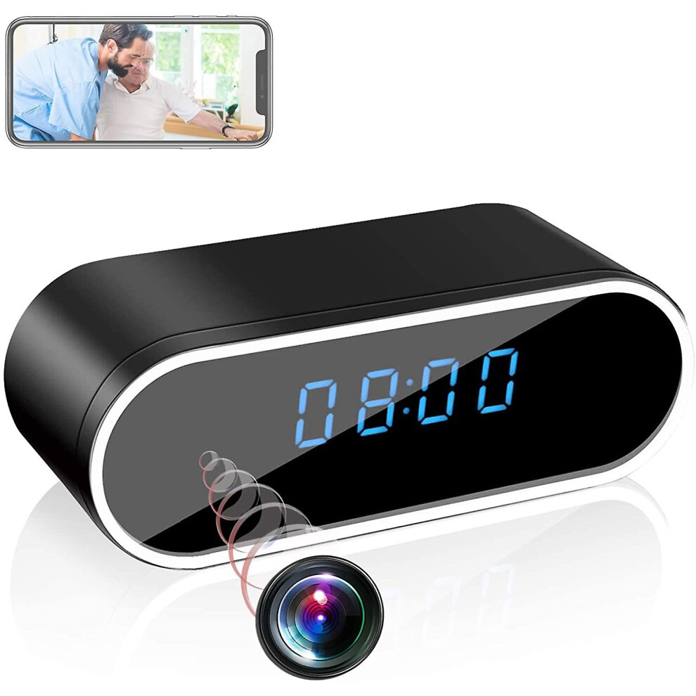 Hd 1080P Wifi Hidden Spy Camera Alarm Clock Night Vision/Motion Detection/Front Door Recording Home Surveillance Camera 9033322673219