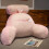 (Pink Rabbit) Large Backrest Bed Pillow Sofa Bed Dormitory Reading Pillow Removable And Washable 1