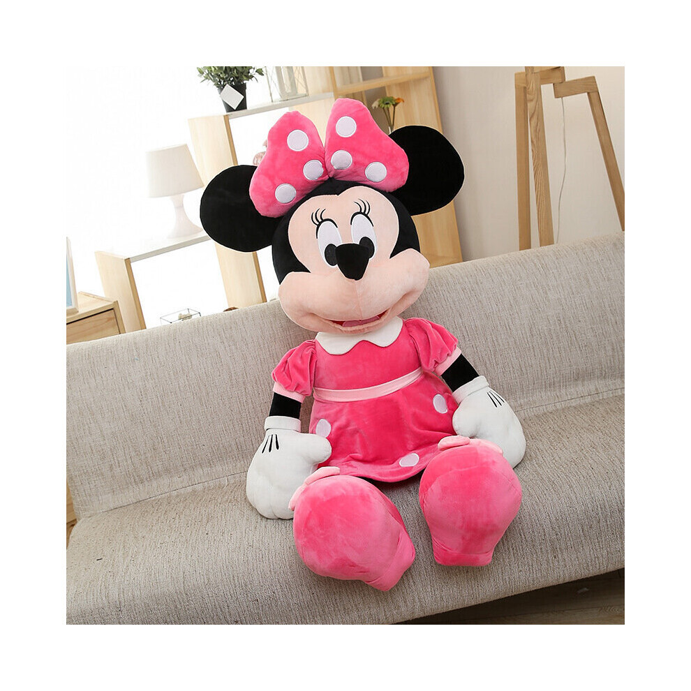 (pink, 35cm) (red, 35cm) Mickey or minnie  Plush Toy Doll for birthday Christmas gift