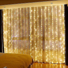 (Warm white, 6Mx2M) 3m 4m 6m Led Curtain Garland On The Window Usb Festoon Fairy Lights With Remote New Year Garland Led Lights Christmas Decoration