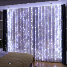(White, 3Mx1M) 3m 4m 6m Led Curtain Garland On The Window Usb Festoon Fairy Lights With Remote New Year Garland Led Lights Christmas Decoration
