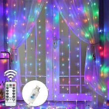 (Color, 3Mx1M) 3m 4m 6m Led Curtain Garland On The Window Usb Festoon Fairy Lights With Remote New Year Garland Led Lights Christmas Decoration