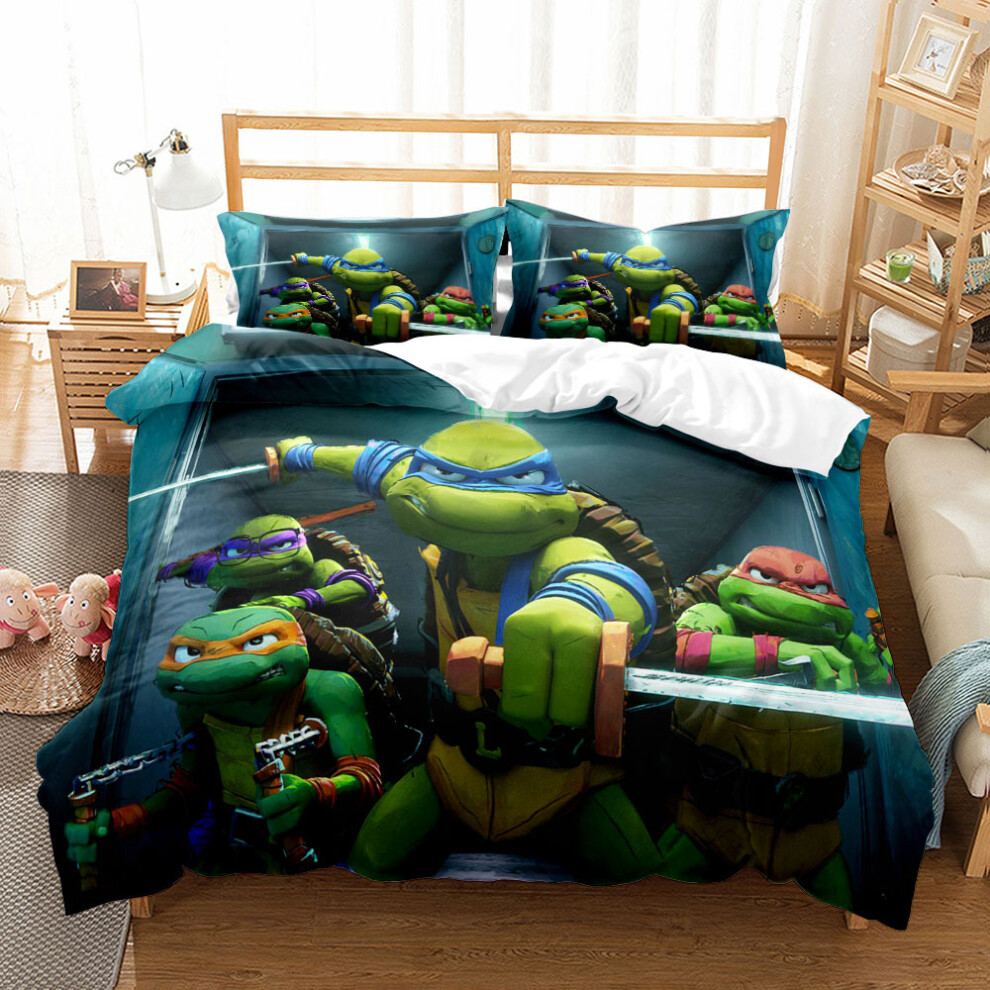 (Style 04, Single(135X200CM/2PCS)) Ninja Dragon Bedding Single Double Duvet Cover UK