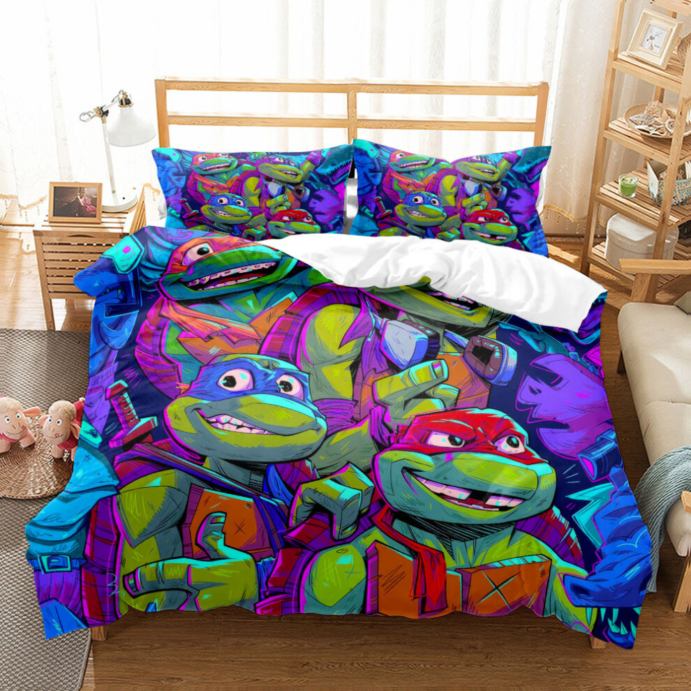 (Style 03, Single(135X200CM/2PCS)) Ninja Dragon Bedding Single Double Duvet Cover UK