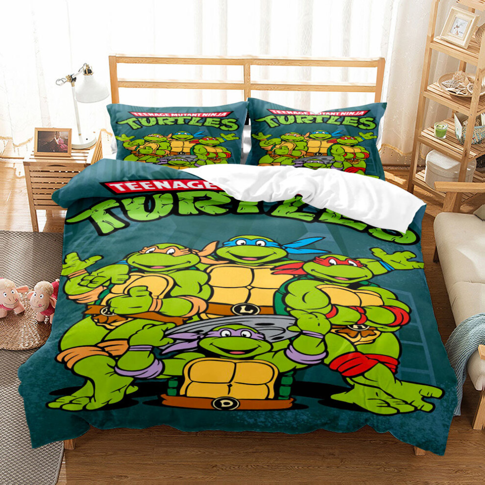 Xcsgsra (Style 01, King(220X240cm/3Pcs)) Ninja Dragon Bedding Single Double Duvet Cover Uk
