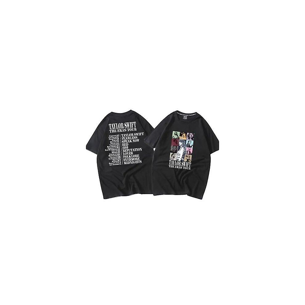(M) Taylor Swift The Eras Tour T-Shirt Top, Taylor World Tour Tee, Unisex T Shirt, Black