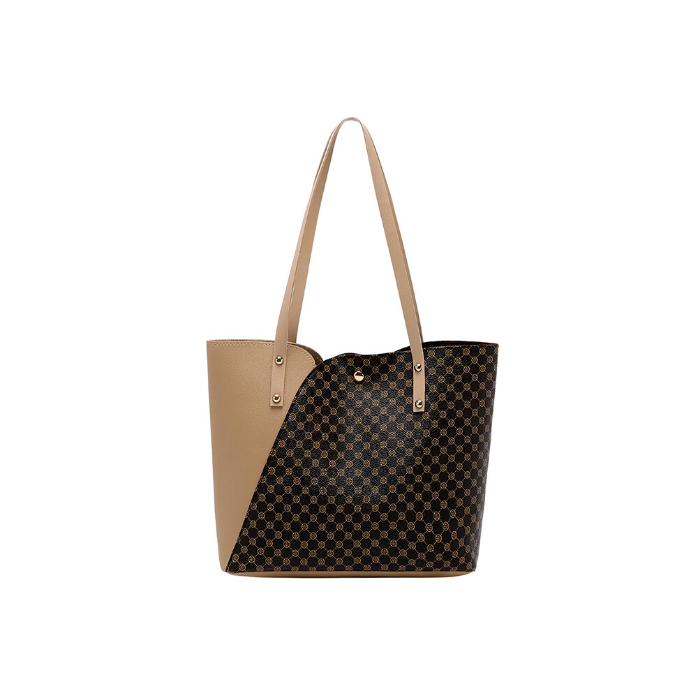 Rywolt (Apricot Coffee) Large Capacity Single Shoulder Crossbody Bag Fashion Simple Exquisite Girl Style