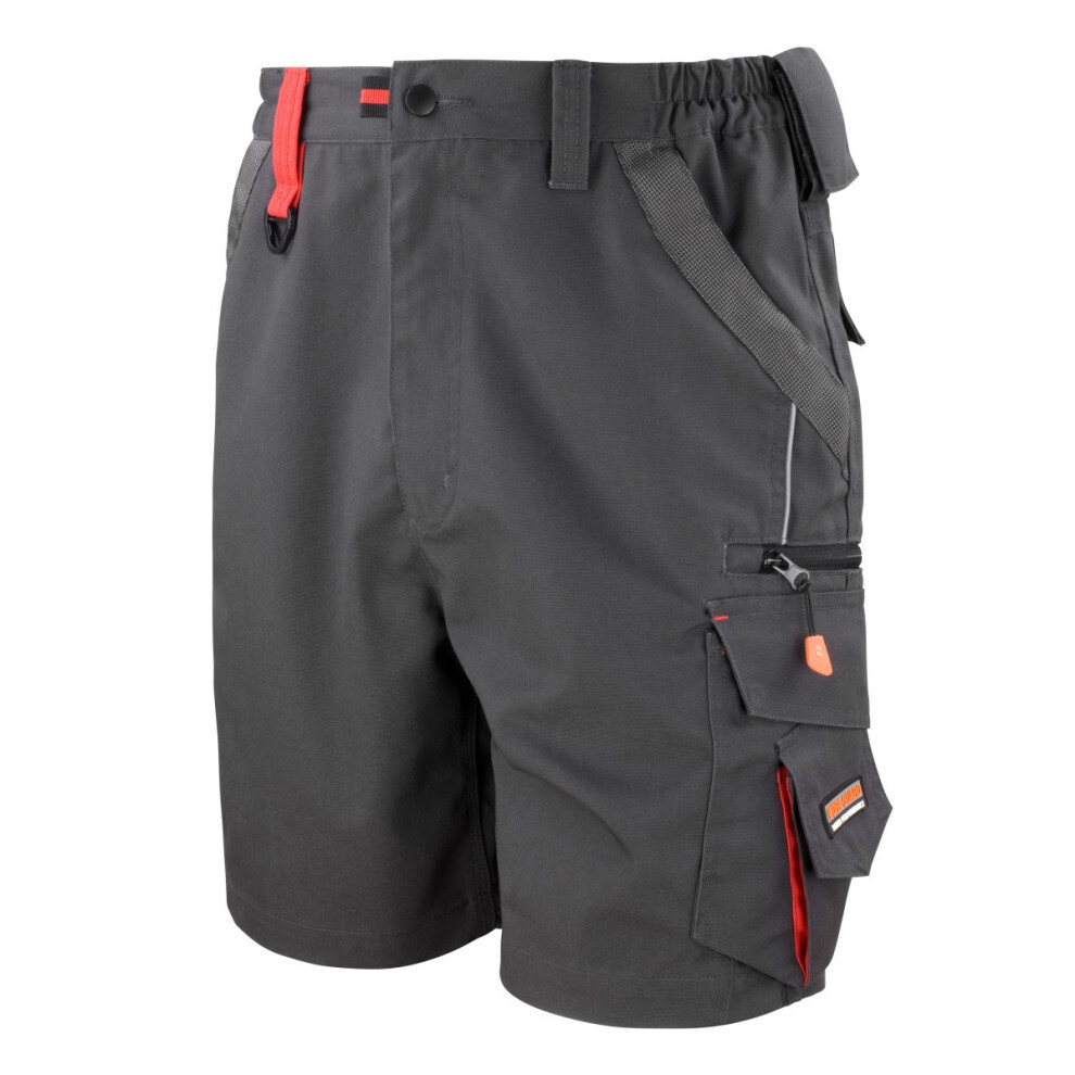 (L, Grey/Black) Result Workguard Unisex Technical Work Shorts