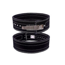 (M) Weight Power Lifting Leather Lever Pro Belt Gym Training Powerlifting Belt Black,su Guo Mei