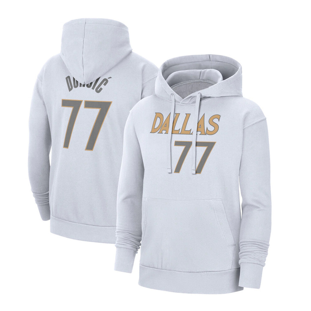 (1, L) Playoff Mavericks Doncic Sweatshirt Top #77