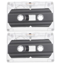 2 Pcs Cassette Tapes Plastic Cassettes Tapes Blank Cassette Transparent Cassettes Tapes Blank Audio Tapes