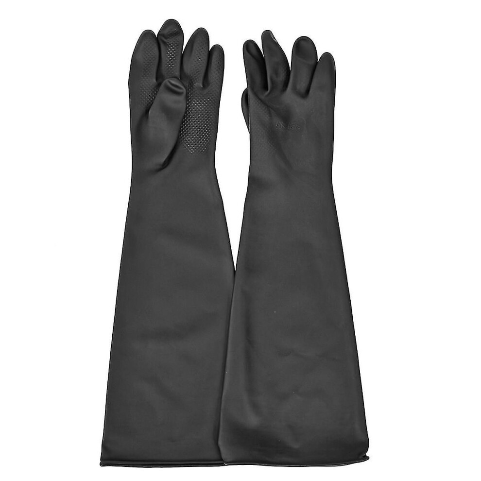 Blast Rubber Gloves For Sandblasting Sandblaster Sand Blast Cabinet Sandblasting Gloves Sandblaster Parts 60Cm Black 4522139295653