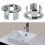 Bathroom Basin Sink Overflow Trim Ring Chrome Hole Cover Inserts Round Cap 1