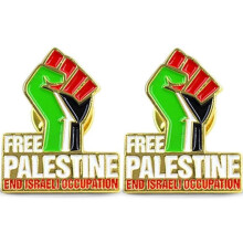 (10pcs Palestine Palestinian Flag Colour Fist Metal Lapel Pin Badge - Free Palestine) 10pcs Palestine Palestinian Flag Colour Fist Metal Lapel Pin Badge - Free Palestine