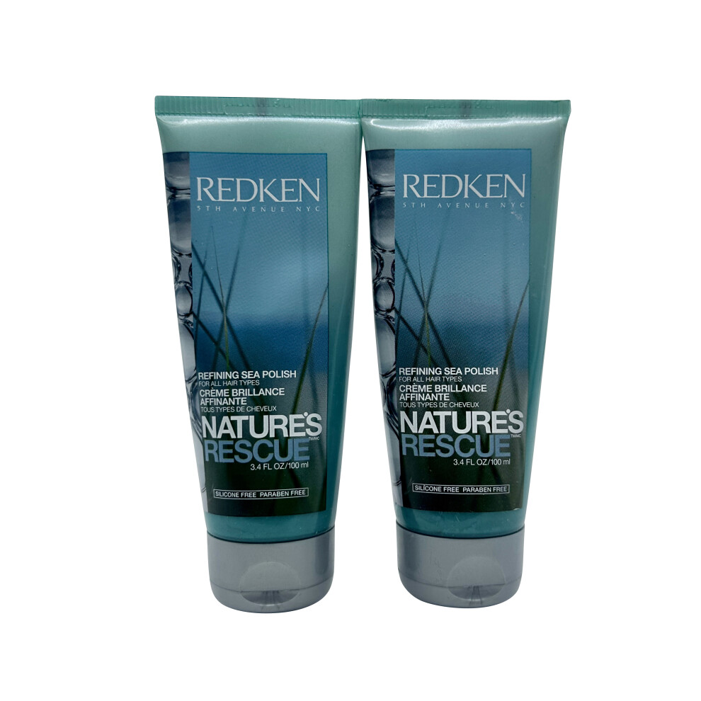 Redken Natures Rescue Refining Sea Polish 3.4 OZ All Hair Types Set of 2