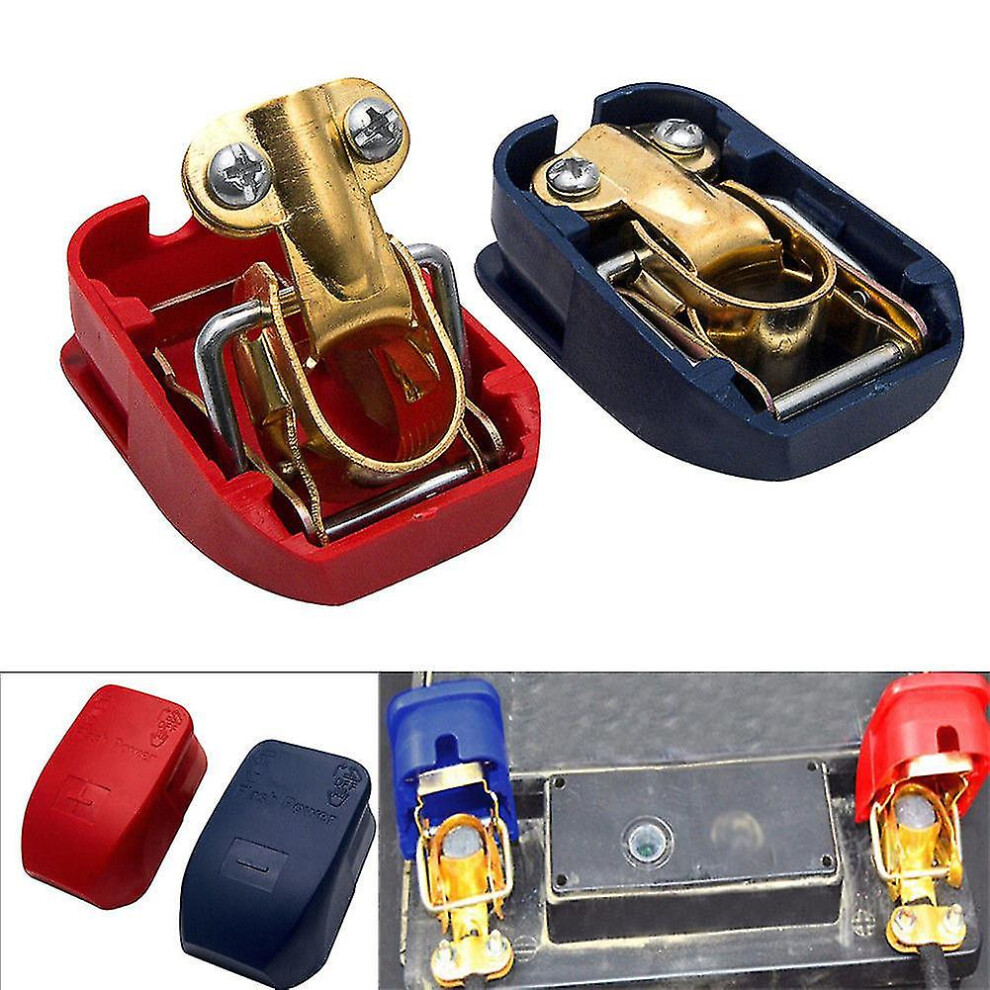 1Pair Quick Release Battery Terminals Clamps Car Auto Caravan Motorhome Red/Blue 9497821001216