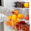 Living And Home 2Pcs Stackable Refrigerator Storage Organizers with Handles 1