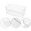 Living And Home 2Pcs Stackable Refrigerator Storage Organizers with Handles 5