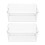 Living And Home 2Pcs Stackable Refrigerator Storage Organizers with Handles 3