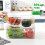 Living And Home 4Pcs Transparent Refrigerator Bins Organizer Set 1