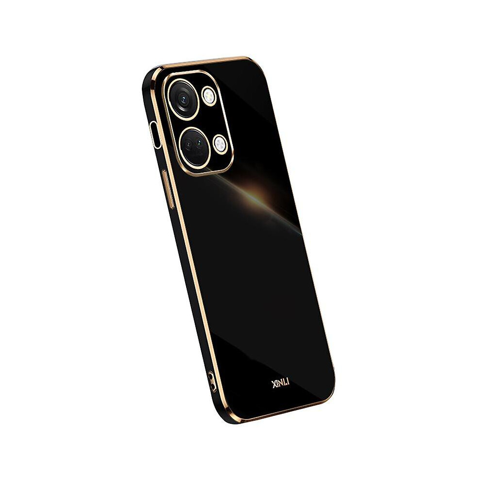 (Black) Xinli For Oneplus Nord 3 5G/Ace 2V Soft Tpu Phone Case Electroplating Edge Phone Cover Black 9152243476898