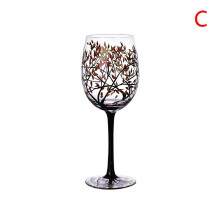 (C) Four Seasons Trees Wine Glasses Goblet Creative Printed Glass Cup For Wine Beer