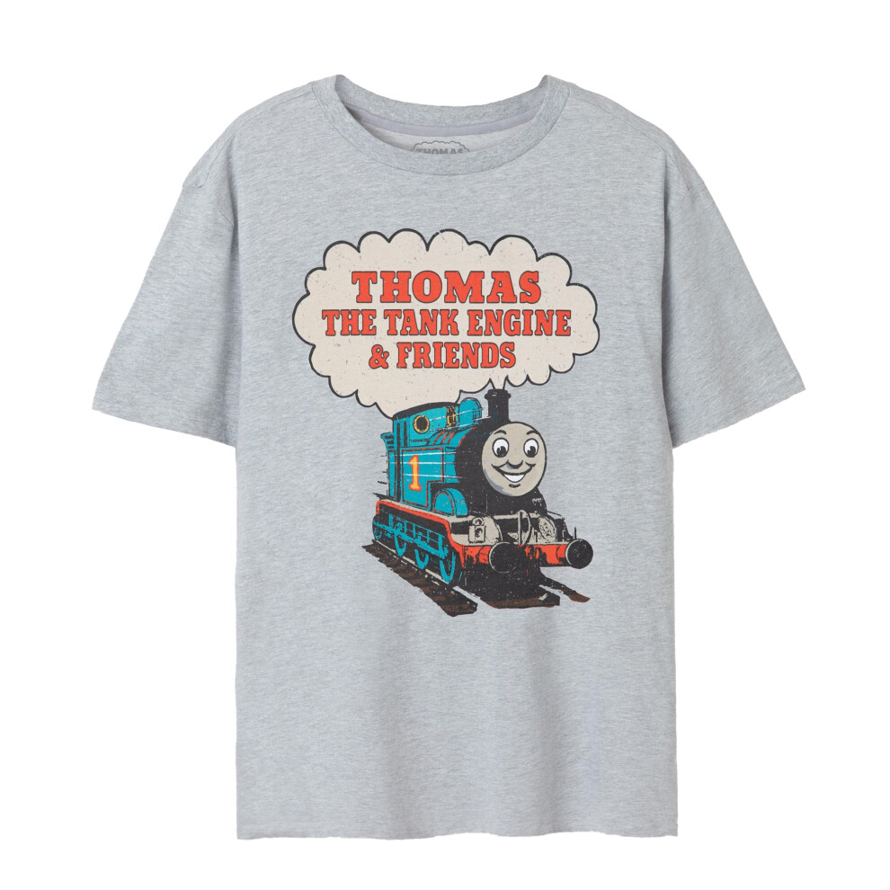 (3XL, Grey Marl) Thomas And Friends Mens Vintage T-Shirt