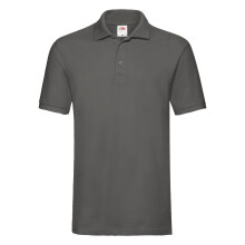 (L, Light Graphite) Fruit of the Loom Mens Premium Pique Polo Shirt