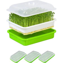 Lanpew Seed Germination Tray, Bpa-free 32 X 26 Cm Bowls For Healthy Seedlings Greenhouse Propagator Seed Germination Hydroponic Sowing Greenhouse Tray