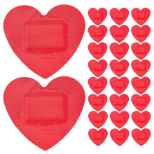 25pcs Heart-shaped Wound Bandages First Aid Patches Adhesive Wound Patches Outdoor Wound Patches