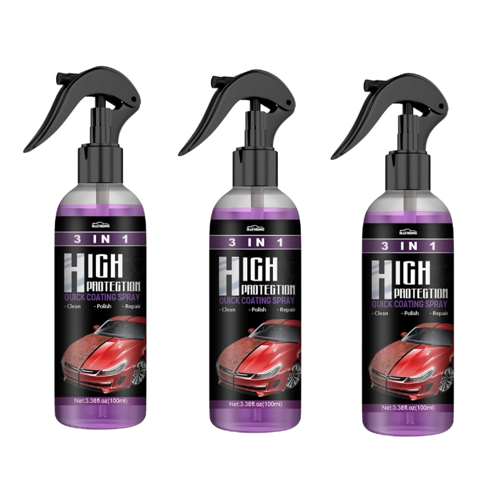 3Pack High Protection Quick Car Ceramic Coating Spray 3 in 1 (3x100ml)