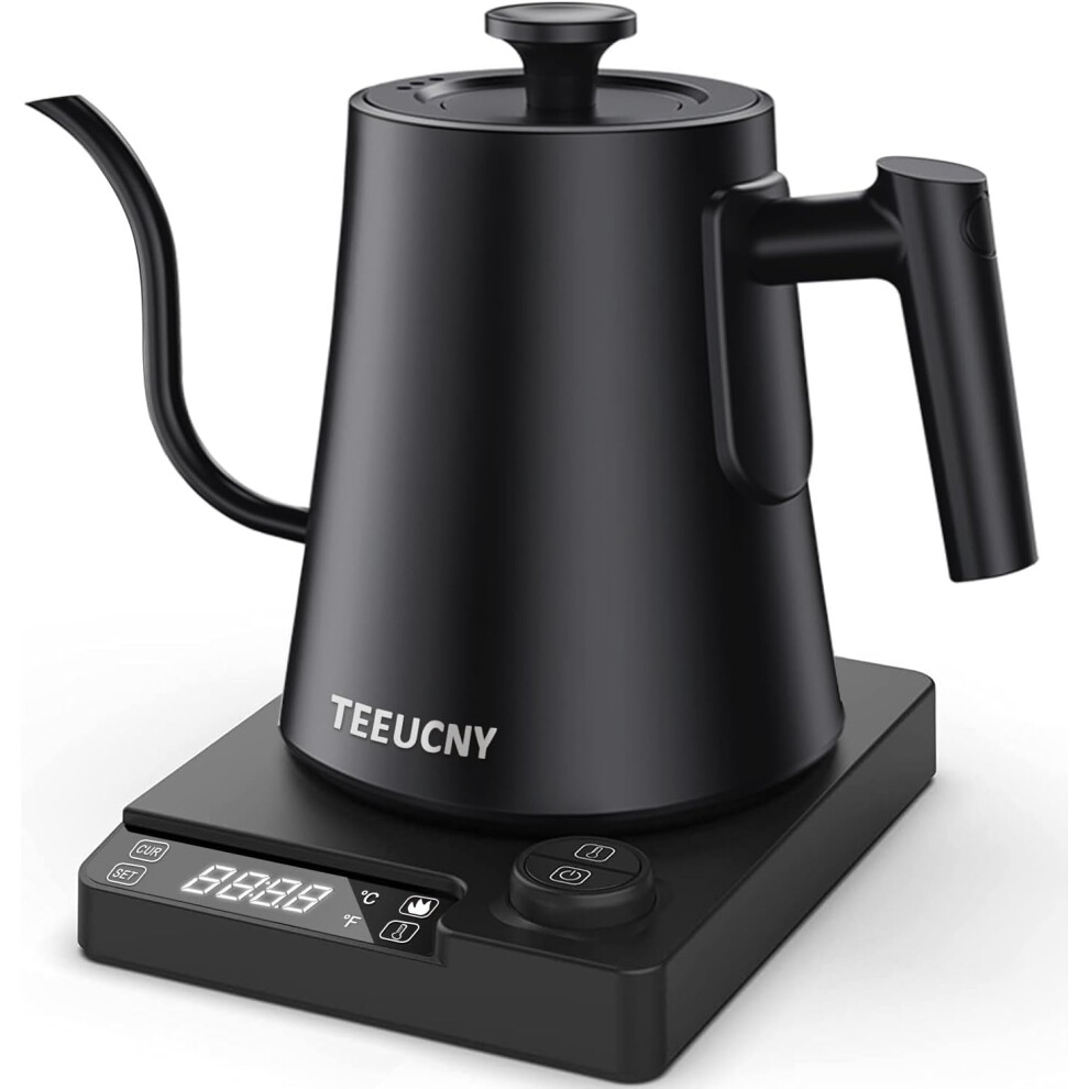 Gooseneck Electric Kettle, Pour Over Kettle for Coffee and Tea, Smart Kettle Water Boiler Temperature Control, Stainless Steel