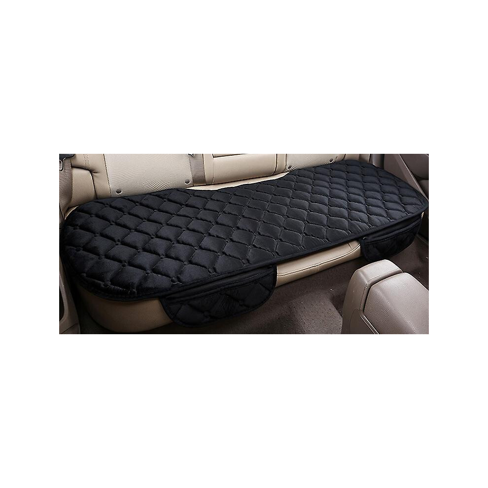 (, Back Row) 1Pc Or 2Pcs Or 3Pcs Plush Plaid Thicken Warm Car Seat Cushion Pad Car Seat Protector Car Front Rear Seat Covers For Car Suv Truck Ca Black 9152243494977