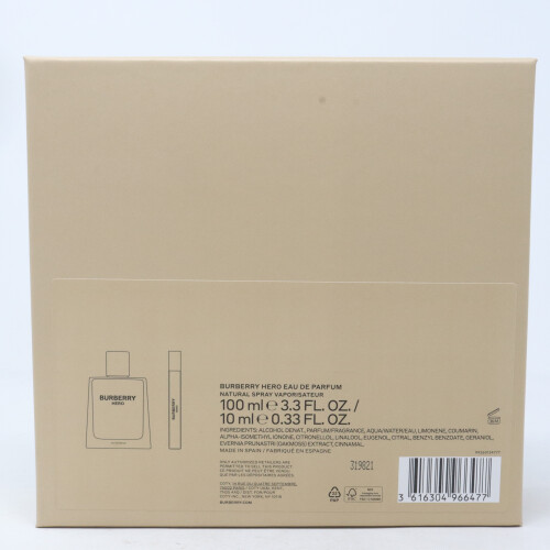 Burberry Burberry Hero 2 Stück Geschenkset: 100ml EDP Spray - Eau de Parfum 10ml 1
