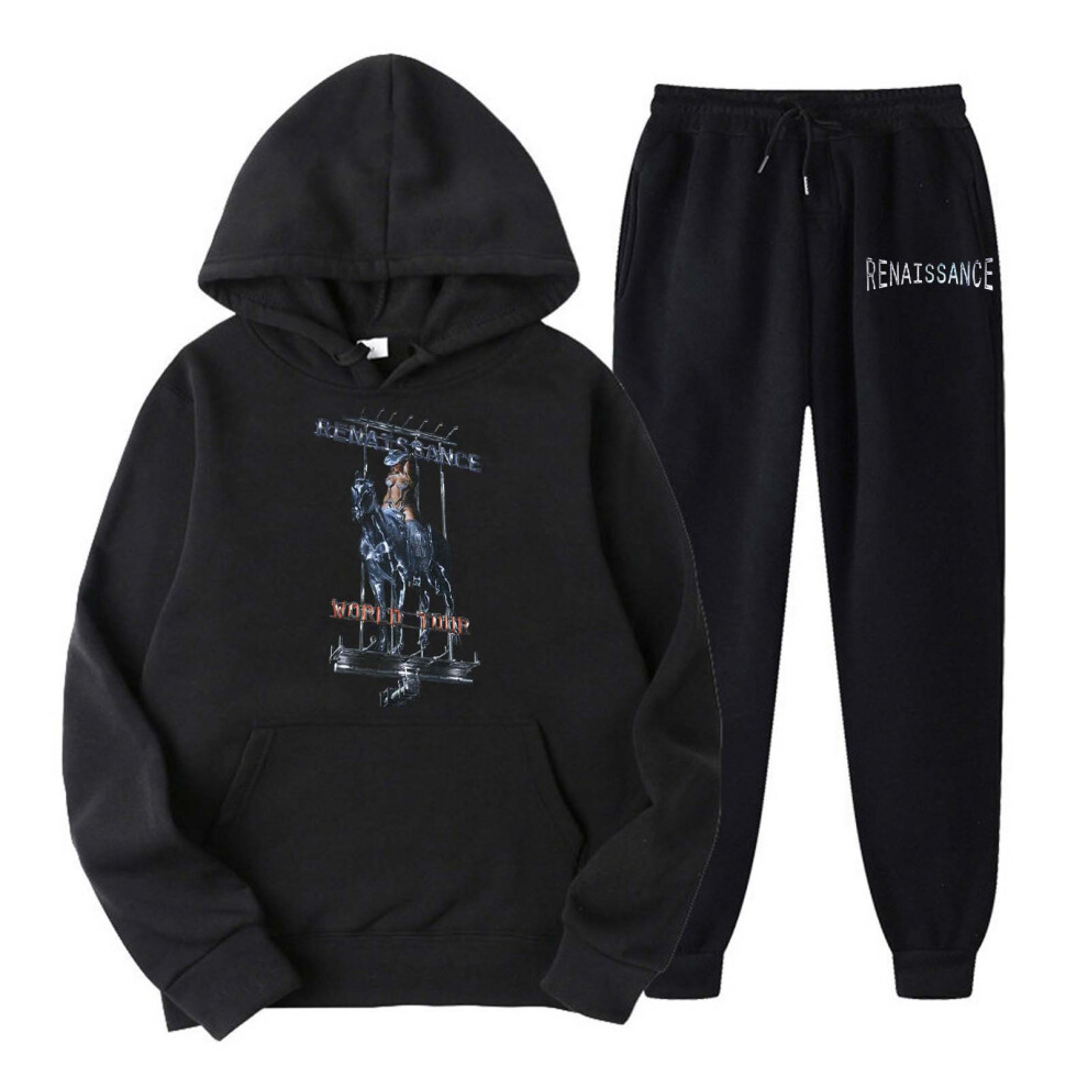 (7, 3XL) Beyonce Renaissance World Tour Rapper PULLOVER HOODIE Two-Piece