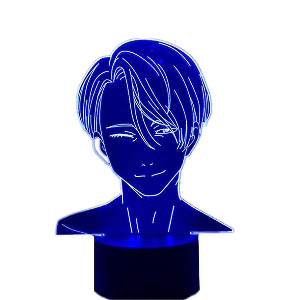 3d Lamp Anime Yuri On Ice Victor Nikiforov Led Night Light Remote Control Touch Switch Home Decoration Table Lamp Best Gift Manga Toy
