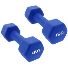 ( 4kgs Blue) Neoprene Hand Dumbbells Weights Pair Home Gym