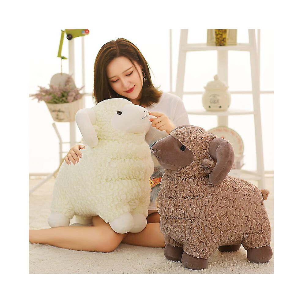 (, 45Cm) Simulation Plush Sheep Toy Stuffed Animal Lamb Goat Doll Toys Baby Kids Children Gift Home Decoration Craft Dropshipping Pink