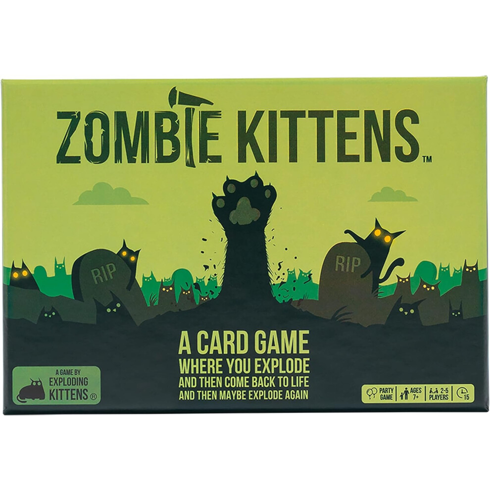 Exploding Kittens Zombie Kittens by Exploding Kittens Card Games for Adults Teens & Kids Fun Family Games