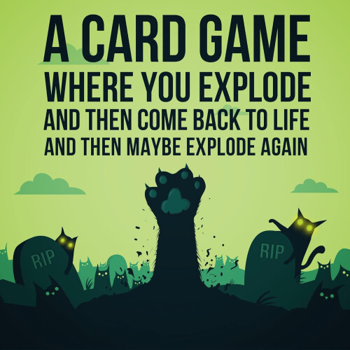 Exploding Kittens Exploding Kittens Zombie Kittens by Exploding Kittens Card Games for Adults Teens & Kids Fun Family Games 2