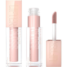 Maybelline New York Lifter Gloss, Plumping & Hydrating Lip Gloss with Hyaluronic Acid, Shade 002 Ice, Duo Bundle