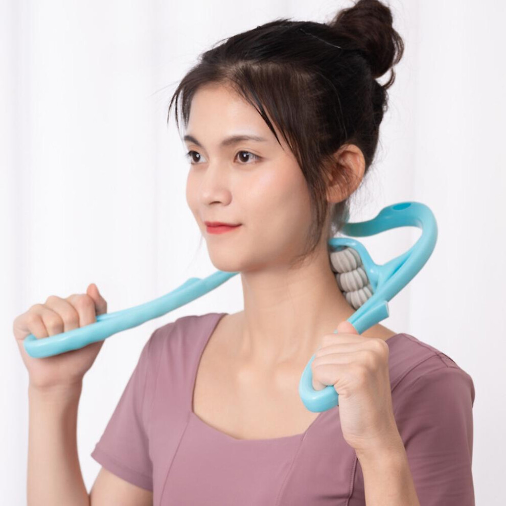 Cervical Spine Massager Swan Shape Six-wheel Neck Massager Roller Pressing Manual Massage Cervical Spine Health Care