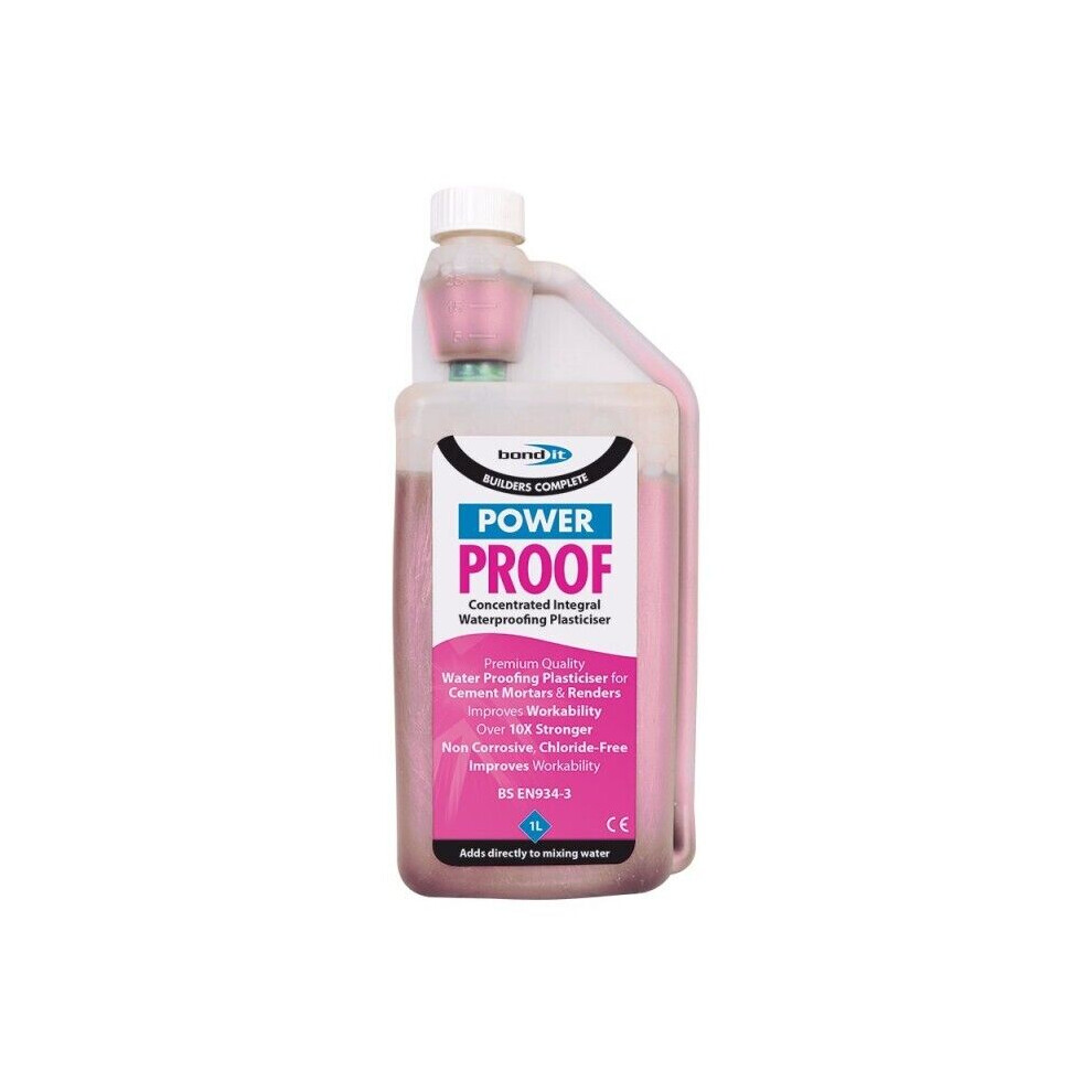 Bond it Power Proof Concentrated Waterproof Solution & Render Mix 1L