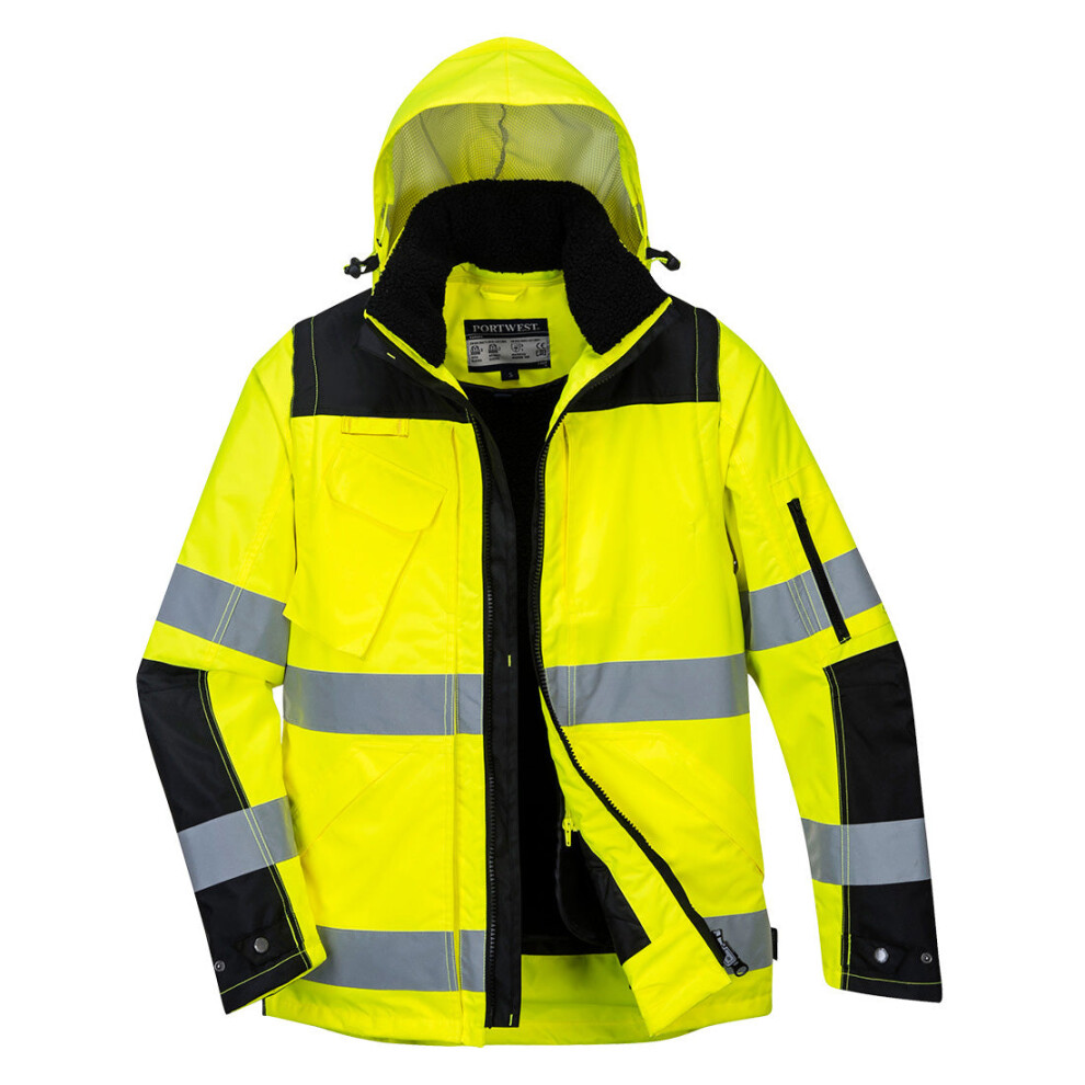 (Yellow/Black, XXL) Portwest Pro Hi-Vis 3-in-1 Jacket