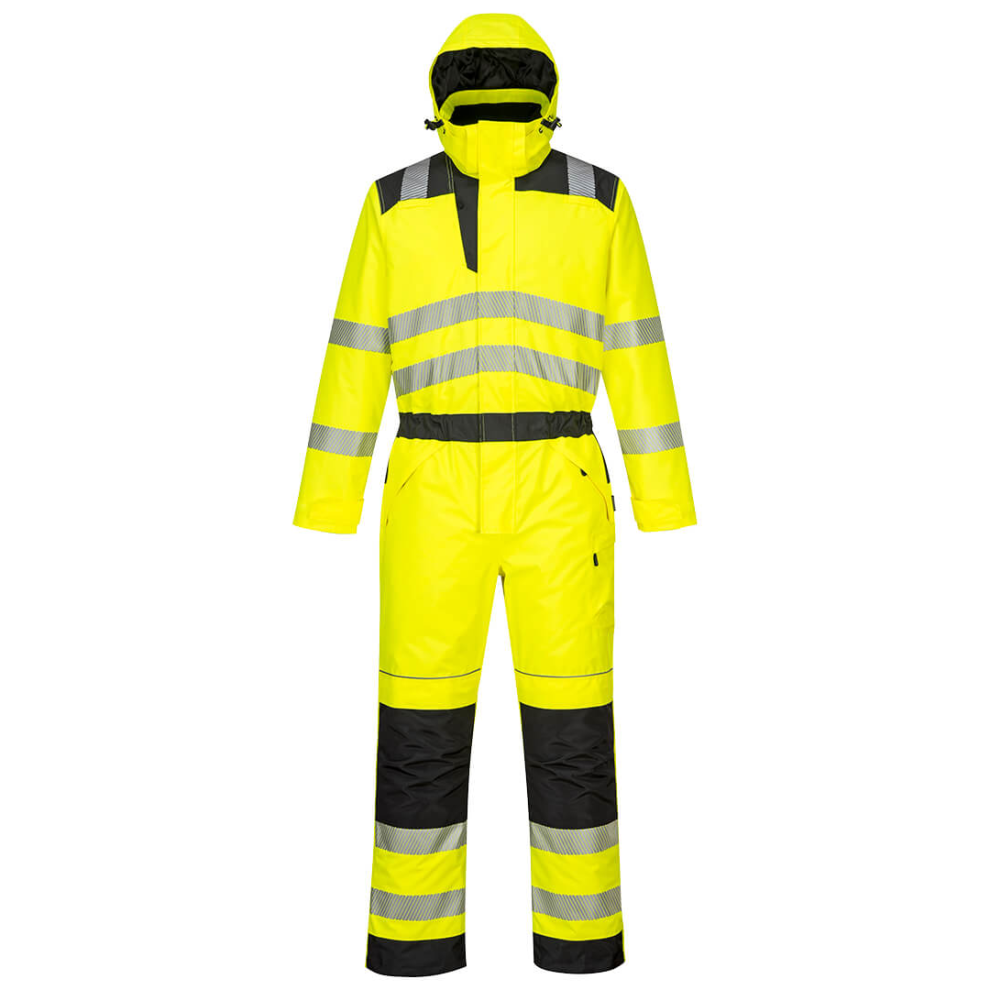 (Yellow/Black, M) Portwest PW3 Hi-Vis Winter Coverall