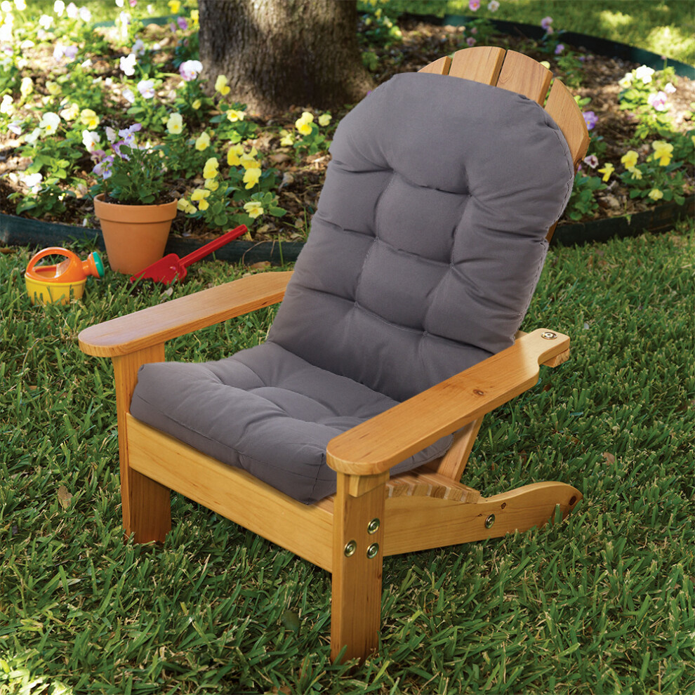 (Dark Grey, 125*53*8cm) Chair Seat Pads Cushions with Backrest Tie on Dining Garden Bench Kitchen Patio